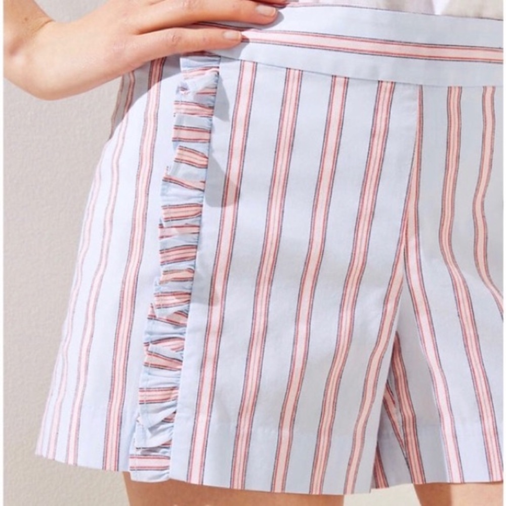 BOGO - Loft Striped Ruffle Front Shorts